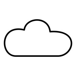 Cloud flat icon isolated on white background Vector Image