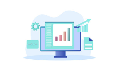 data analytics seo optimization dashboard vector image