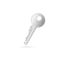 Metal key doorway padlock template realistic vector