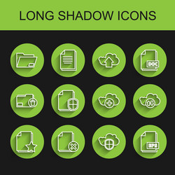 set line document with star delete file vector image