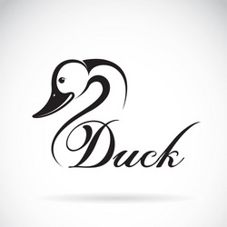 Angry duck head duck head mascot Royalty Free Vector Image