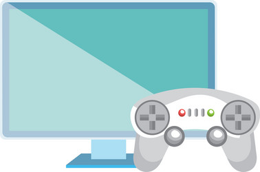 monitor computer and video game control vector image