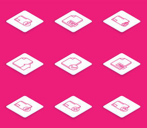 set line unknown document folder txt file vector image