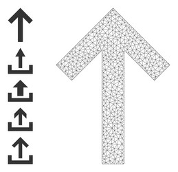 web net up arrow icon with simple pictograms vector image