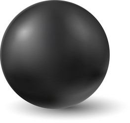 Black round ball sphere geometric empty metal vector