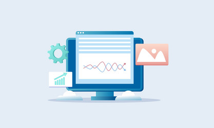 data analytics seo optimization dashboard vector image