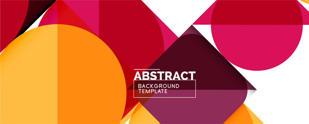 simple circles and triangles abstract background vector image