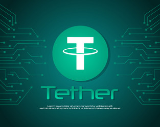 tether style blockchain background collection vector image