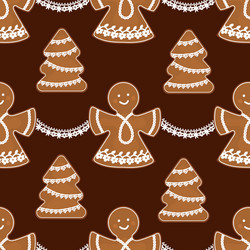 gingerbread christmas angels with openwork vector image