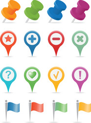 Navigation Pointer Icons vector image