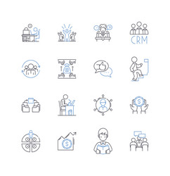 service quality line icons collection consistency vector