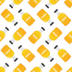 bottles of apple cider vinegar pattern vector image