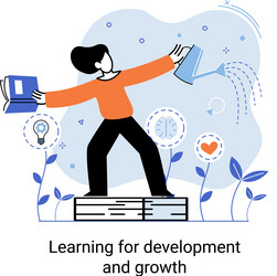 Learning for development and growth self-learning Vector Image