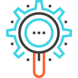 search optimization flat line web icon concept vector image