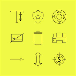 Web linear icon set simple outline icons vector