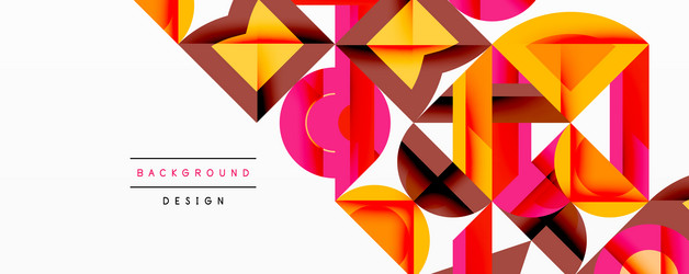 abstract geometric shapes overlap creating vector image