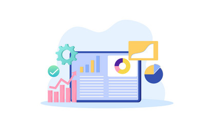 data analytics seo optimization dashboard vector image