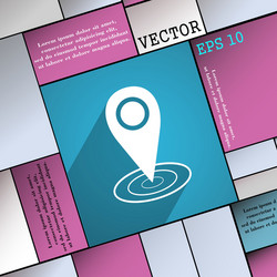 map pointer icon symbol flat modern web design vector image