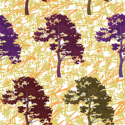 Seamless trees and abstract pattern vector