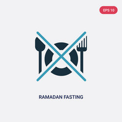 Two color ramadan fasting icon from religion-2 vector