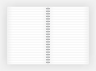 white notepad with lines for writing organizer vector image