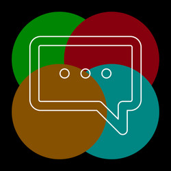 chat mobile icon with text message vector image