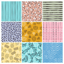 childish style pattern simple lines abstract vector image
