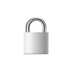 Fastened padlock or lock icon 3d realistic vector