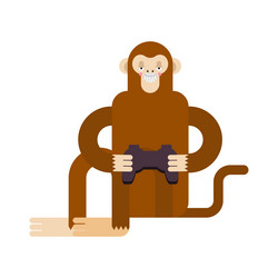 neuralink monkey playing video game artificial vector image