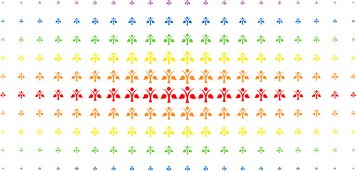 Ecology man spectrum halftone array vector