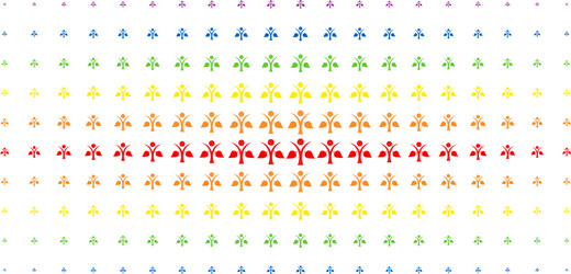 Ecology man spectrum halftone array vector