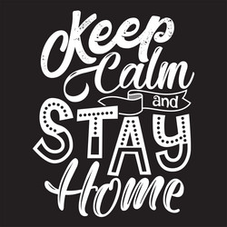 keep calm and stay at home coronavirus symbol vector