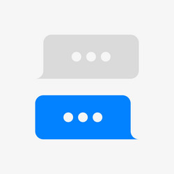 Two message bubbles for a messaging app vector