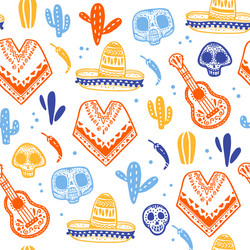 Dia de los Muertos Pattern Vector Image