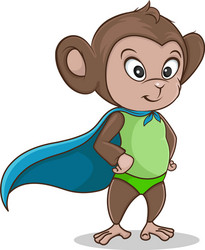 monkey superhero vector