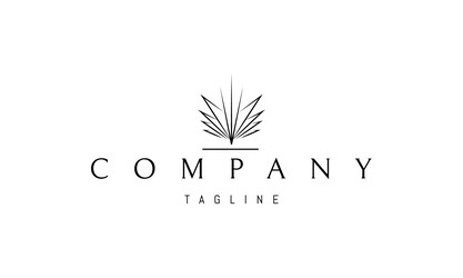 a logo with an abstract image of open vector image