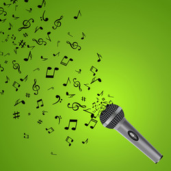 Abstract music background with notes Royalty Free Vector