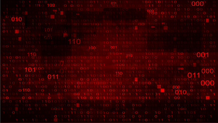 abstract red background with binary code malware vector