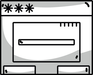 line window web technology element design vector image