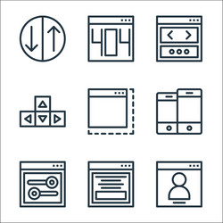 User interface line icons linear set quality vector