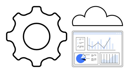 Cloud Data Analytics & Optimization vector image