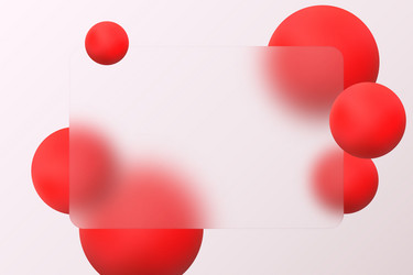 glass morphism landing page with rectangular frame vector image