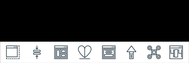 user interface line icons linear set quality vector image