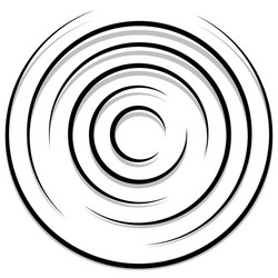 concentric random circles with dynamic lines vector image