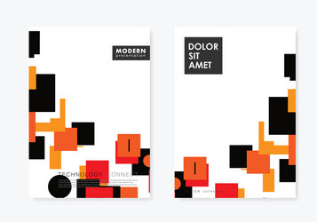 layout template with square design brochure vector image