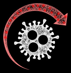 Magic net mesh virus return with light spots vector