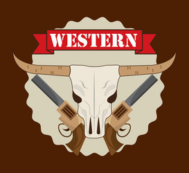 Western banner vector