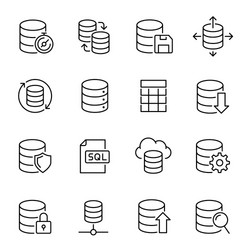 Database Icon Set - Storage & Data vector image