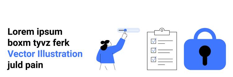 digital security checklist for enhanced data vector image