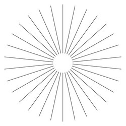 radial lines abstract geometric element spokes vector image